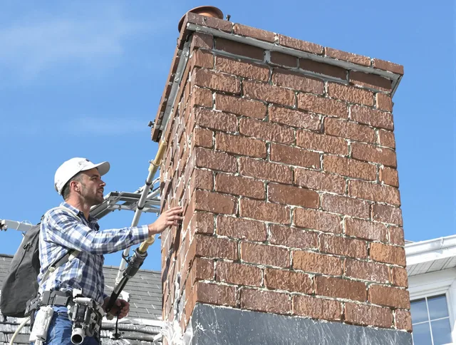 Brickwork for a chimney rebuild by Rehoboth Chimney Sweep in Rehoboth, MA