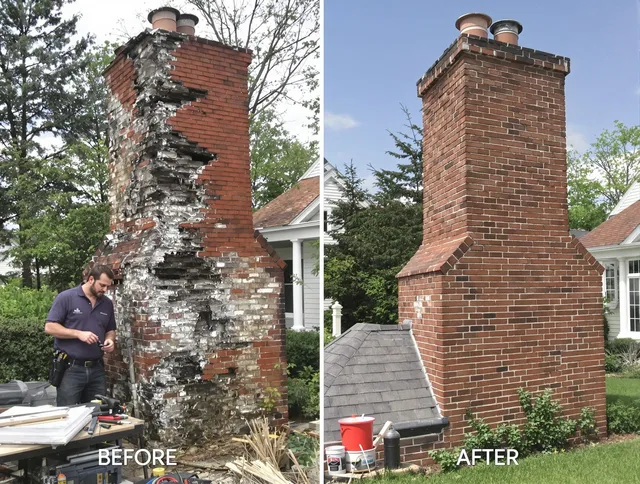 Rehoboth Chimney Sweep performing a full chimney restoration in Rehoboth, MA