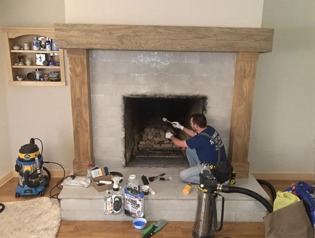 Detailed creosote removal process by Rehoboth Chimney Sweep in Rehoboth, MA