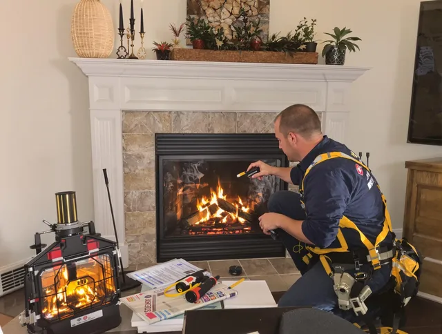 Safety-focused fireplace inspection by Rehoboth Chimney Sweep in Rehoboth, MA