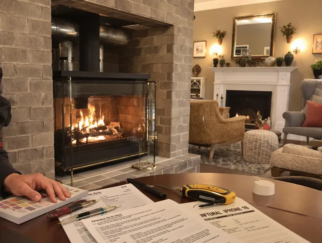 Rehoboth Chimney Sweep verifying fireplace safety measures in Rehoboth, MA