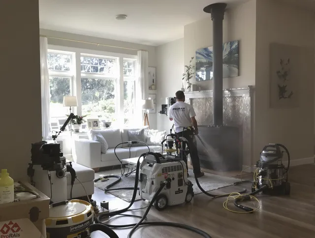 Soot removal service by Rehoboth Chimney Sweep for a fireplace in Rehoboth, MA
